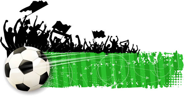 piłka nożna zwycięska zabawa banner - soccer mud soccer ball ball stock illustrations