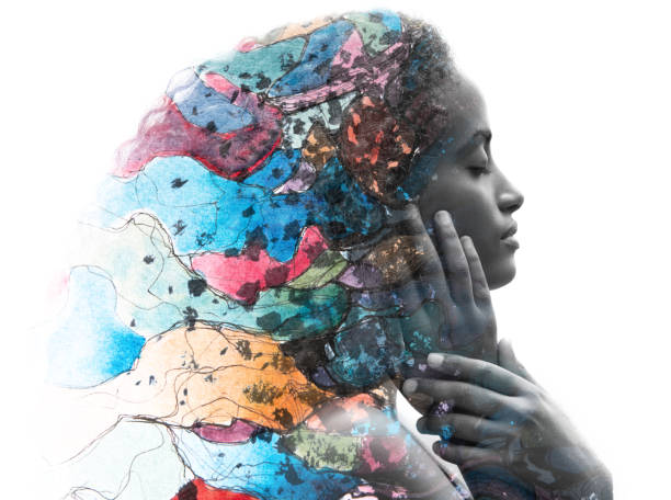 istock Paintography. A portrait combined with a painting 1284099718