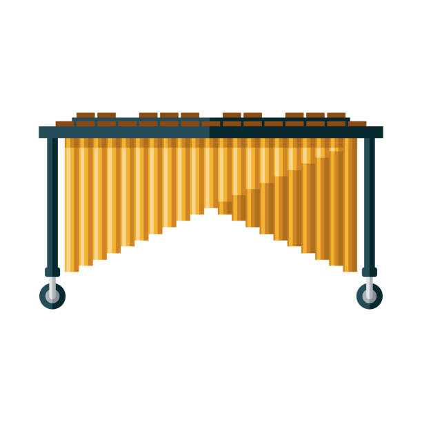 illustrations, cliparts, dessins animés et icônes de icône marimba sur fond transparent - vibraphone