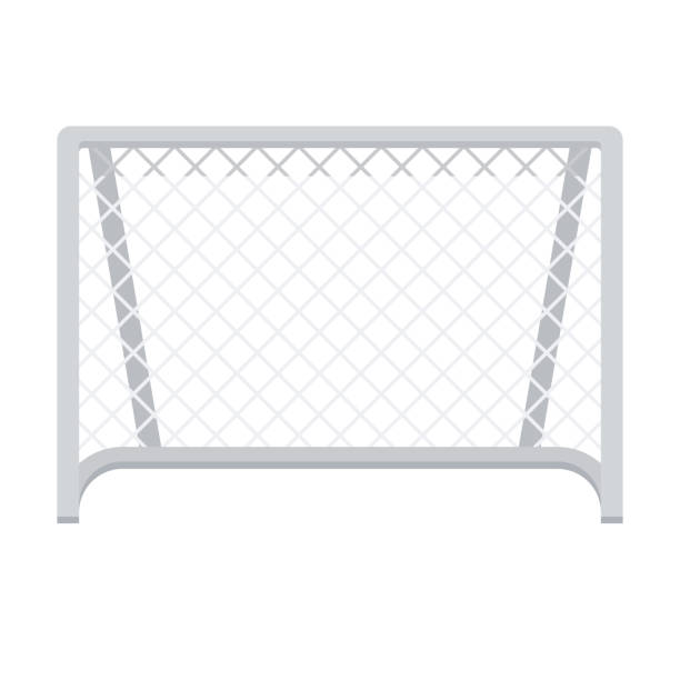 Soccer Net Icon on Transparent Background vector art illustration