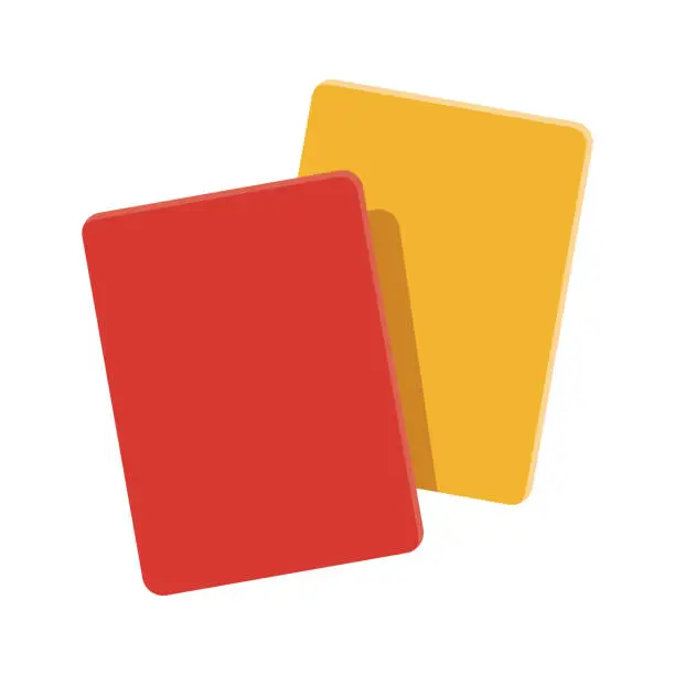 Vector illustration of Foul Cards Icon on Transparent Background