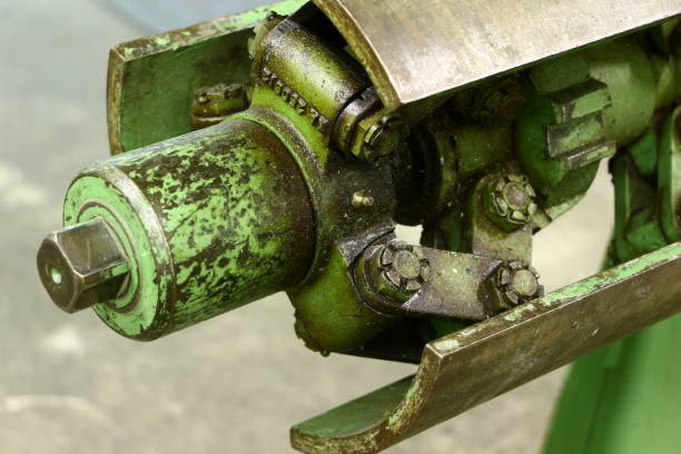 istock Old machine in a die-cutting shop 1284103773
