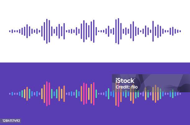 Ses Seviyeleri Hatları Stok Vektör Sanatı & Ses dalgası‘nin Daha Fazla Görseli - Ses dalgası, Podcasting, Gürültü