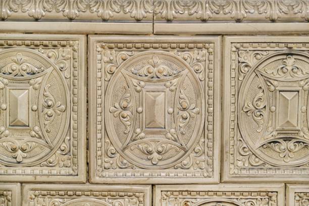 istock Texture background, vintage glossy brown ceramic tiles 1284121926