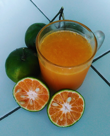 Fresh Squeezed Orange Fruit Juice in a Bottle