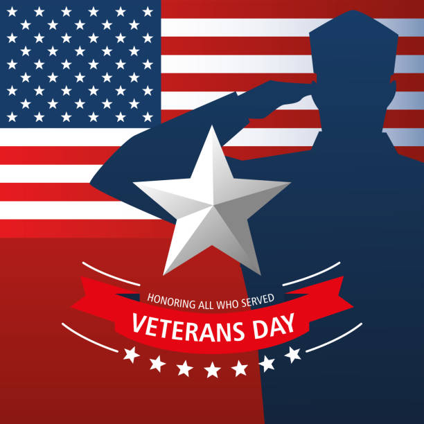 istock happy veterans day, military character star and american flag 1284128371
