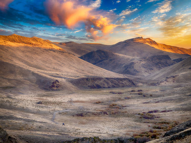 istock Dramatic vast landscape in the Nevada desert in autumn. 1284128392