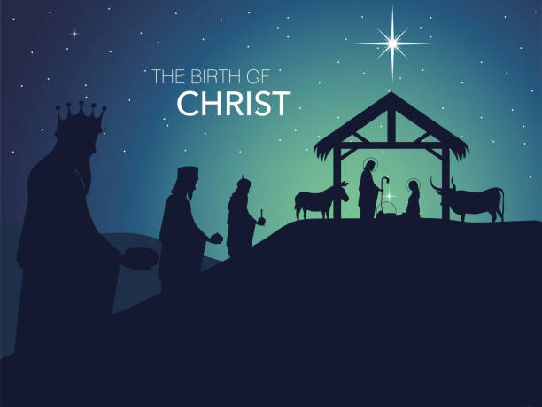 istock nativity, traditional celebration manger with holy family and three wise kings, birth Christ 1284129716