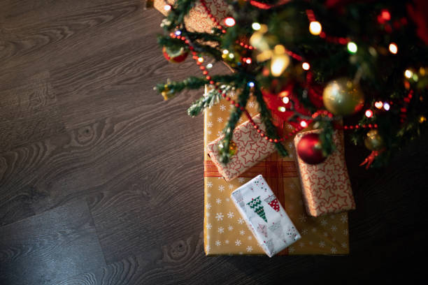 istock New Years and Christmas decoration with some presents 1284130466