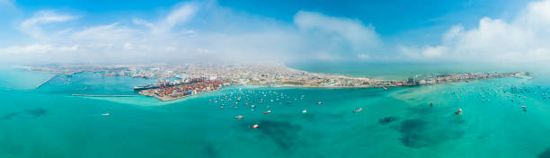 istock Aerial view of La Punta, Callao - Peru. Panoramic view. 1284133260