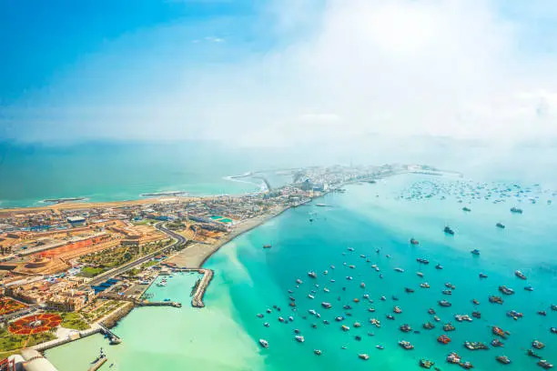 Photo of Aerial view of La Punta, Callao - Peru. Panoramic view.