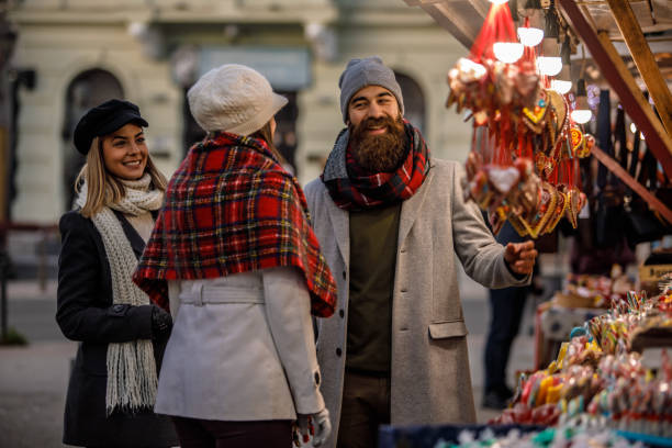 istock Enjoying everything Christmas Fair has to offer 1284133553