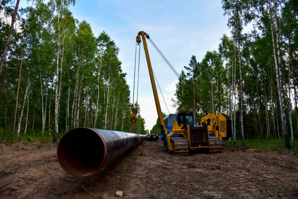 istock Installation Natural Gas pipeline 1284136342