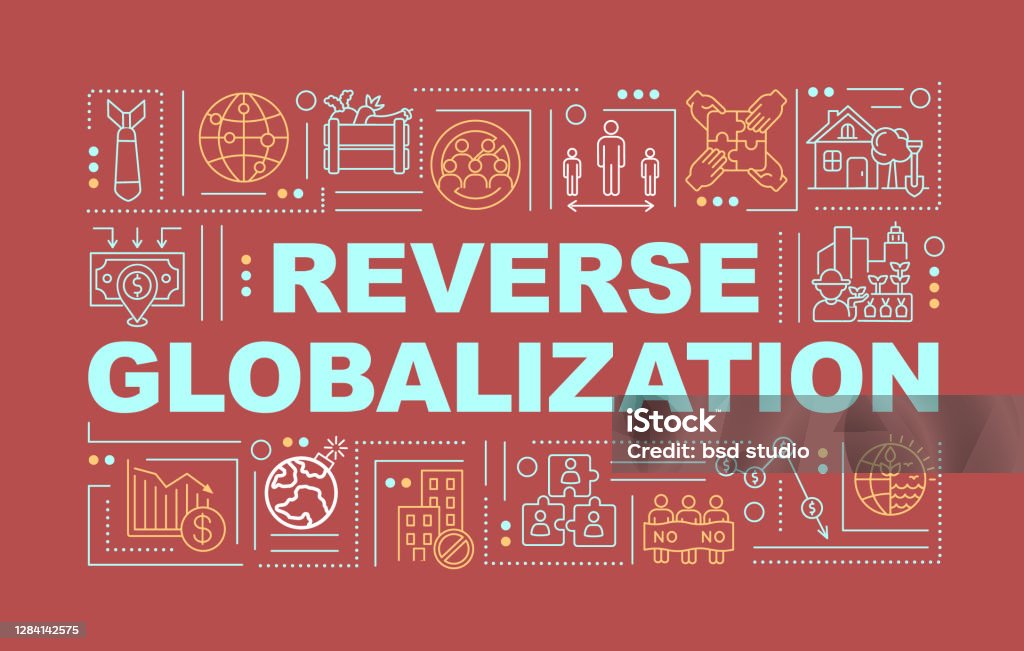Globalization Typography Reverse Globalization Word Concepts Banner Stock Illustration ...