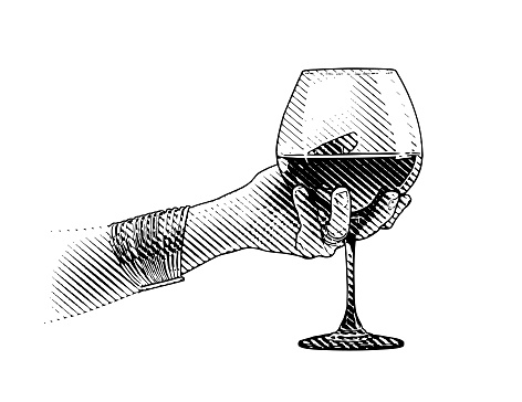 istock Close-up of Hand holding glass of wine 1284143461