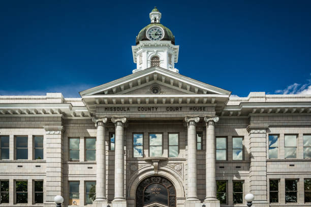 The Missoula County Court House in Missoula, Montana stock photo
