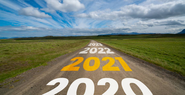 istock 2021 New Year road trip travel and future vision concept . 1284144774