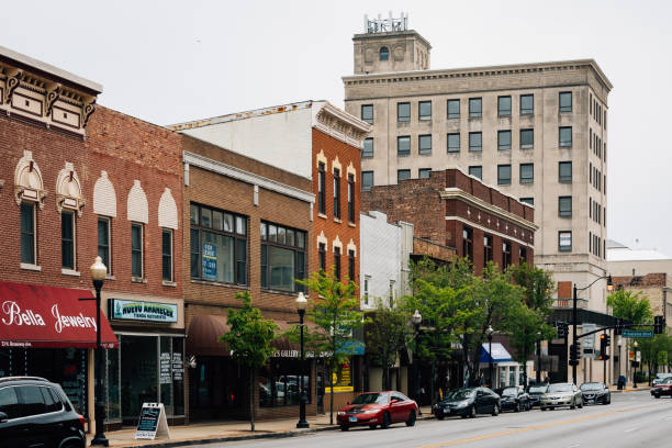 istock Broadway, in downtown Aurora, Illinois 1284145333