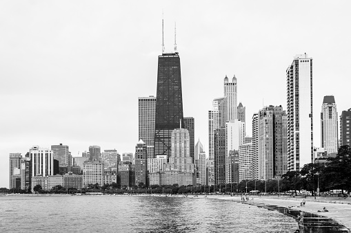 The Chicago skyline from North Avenue Beach