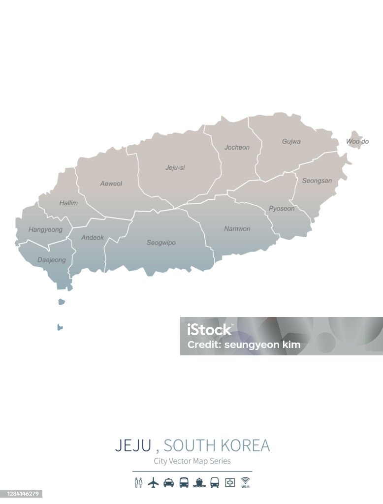 제주도지도 대한민국 의 주요 도시의 벡터지도 제주도에 대한 스톡 벡터 아트 및 기타 이미지 - 제주도, 지도, 0명 - Istock