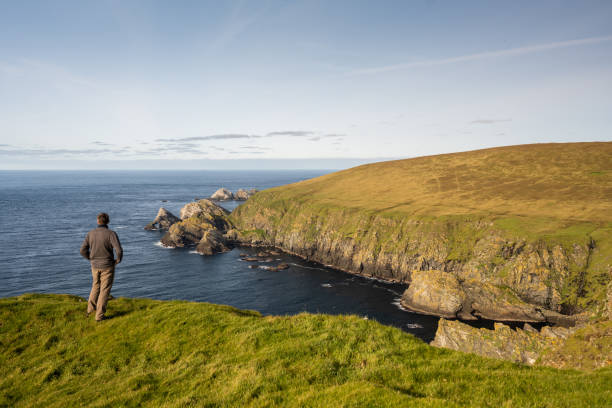 istock Lonely hiker admires the coastline 1284149983