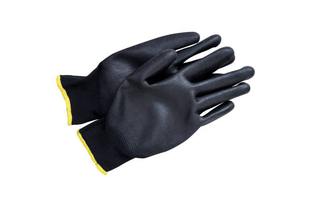 istock black polyester gloves coated with polyurethane isolated on white background 1284158782