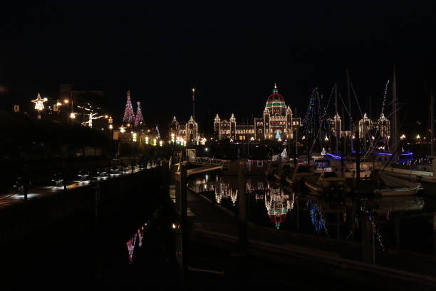 istock the parliament building at night, Victoria 1284163424
