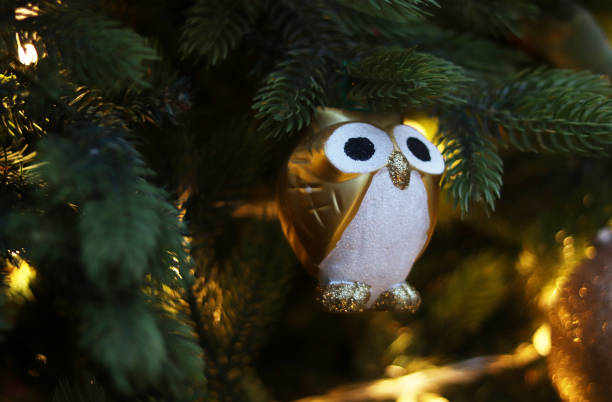 istock Christmas  balls on the green tree. New year background with lights. 1284169559