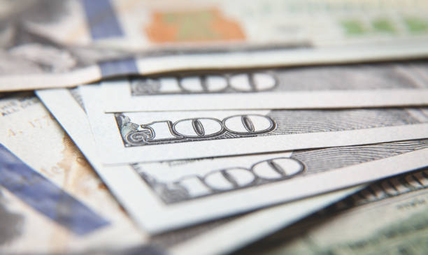 istock Hundred dollars. Macro photo. Money 1284169856