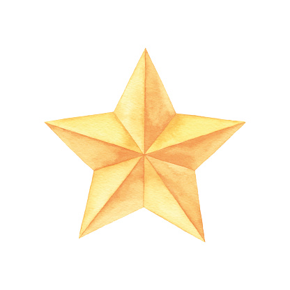 Vector illustration of yellow star.