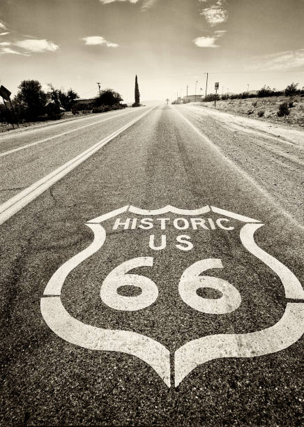 istock Road Sign on Route 66. 1284183374