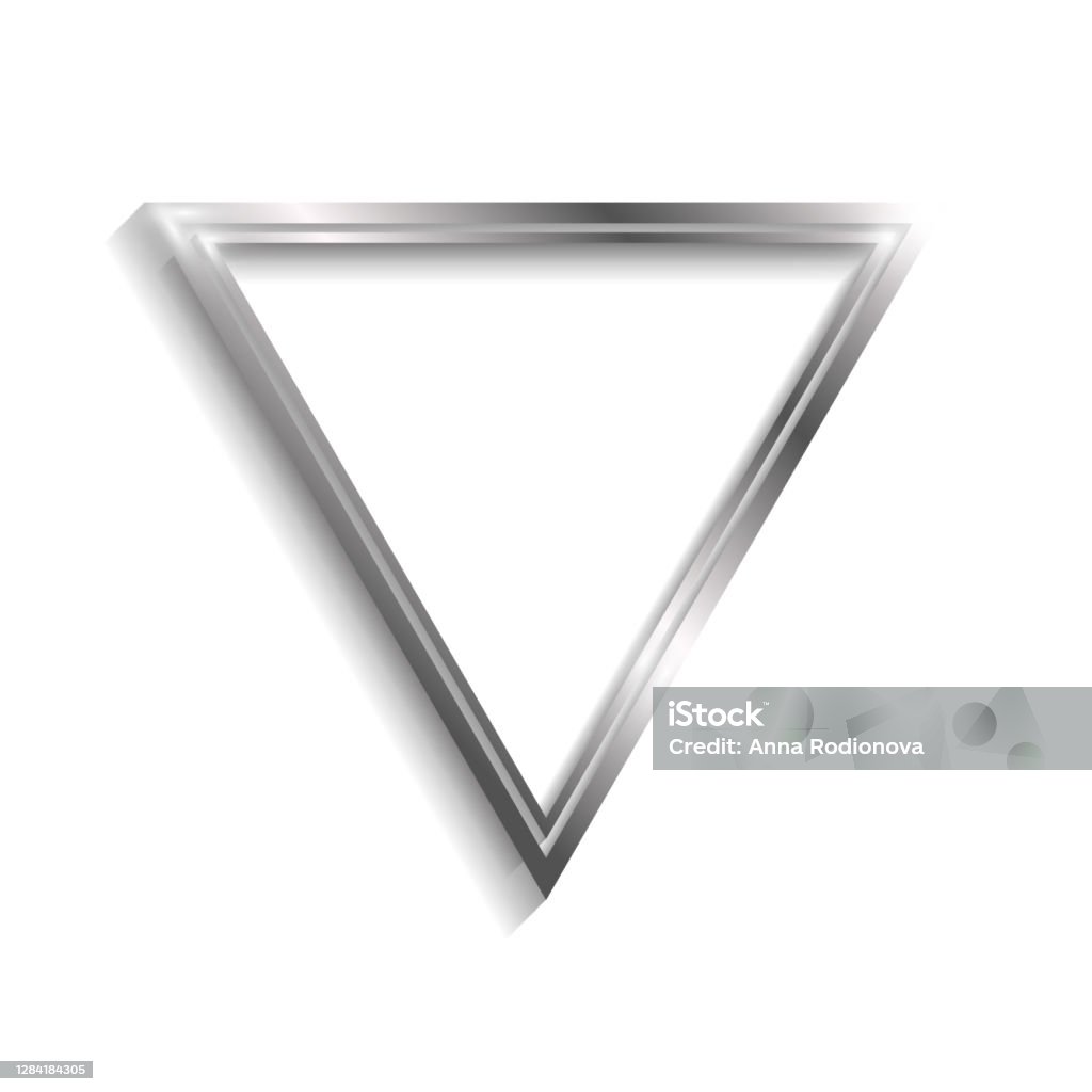Double Triangle Frame Silver Triangle Double Frame Stock Illustration - Download Image Now ...