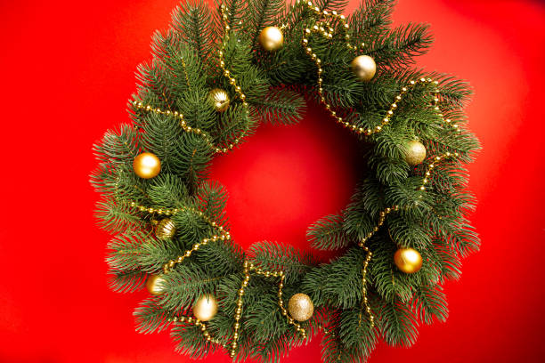 istock Beautiful Christmas wreath 1284187074