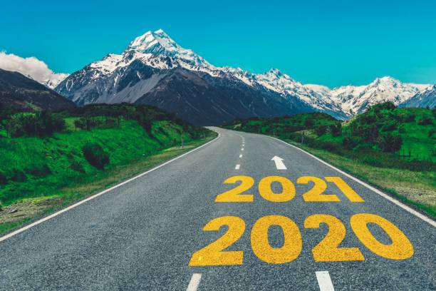 istock 2021 New Year road trip travel and future vision concept . 1284193624