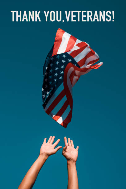 istock american flag and text thank you veterans 1284194778
