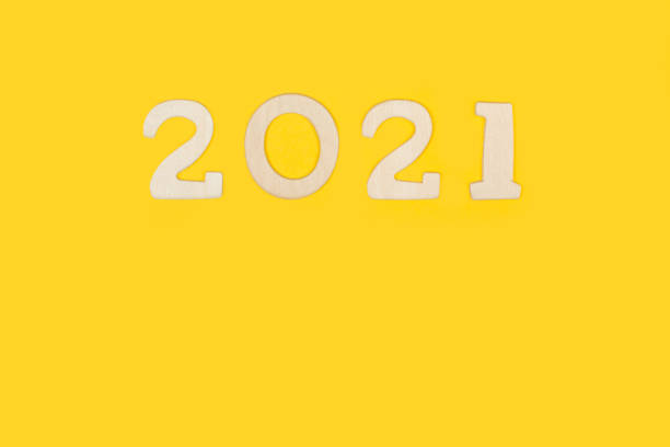 istock 2021 number on a yellow background 1284194868