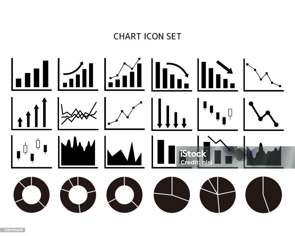 Stock Graph Vector Image Graph Vector Illustration Set Line Graph Stock Price Chart Bar Graph ...