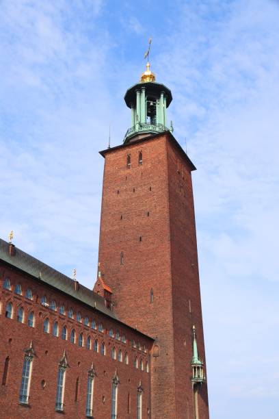 Stockholm City Hall Stockholm city in Sweden. Stadshuset - City Hall. kungsholmen town hall photos stock pictures, royalty-free photos & images
