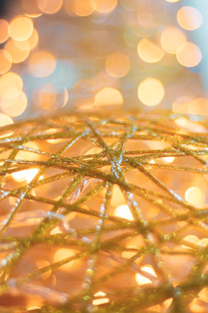 istock Background from golden twigs braided with a garland 1284196365