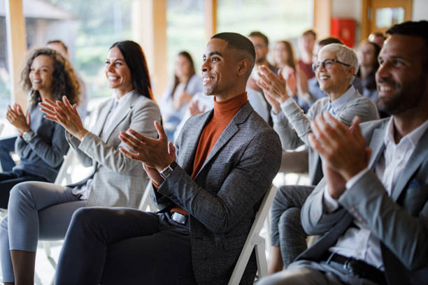 istock Applauding on a business seminar! 1284199722