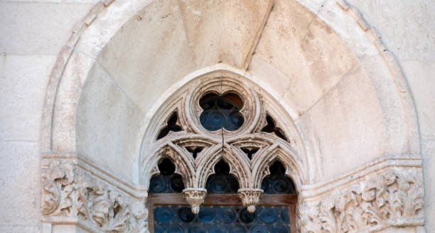 istock Facade of an old catholic church 1284201642