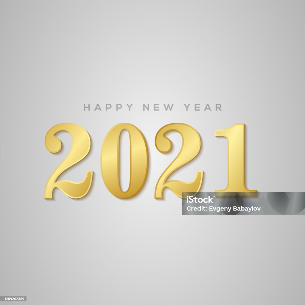 Golden Numbers 2021s New Year Wishes Illustration Stock ...