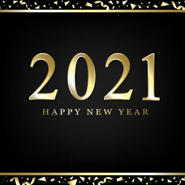 istock Golden numbers 2021s new year wishes - illustration 1284202379