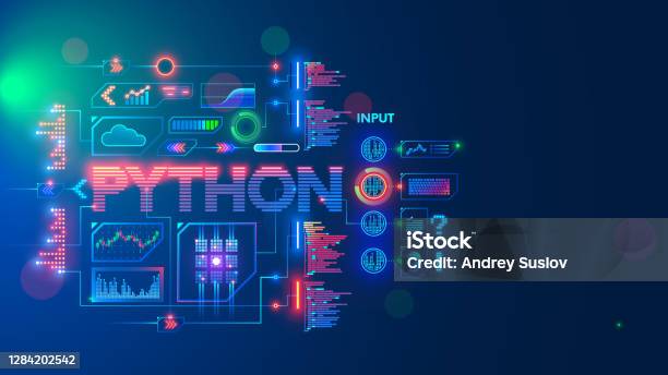 Programming Language Python Conceptual Banner Education Coding Computer ...
