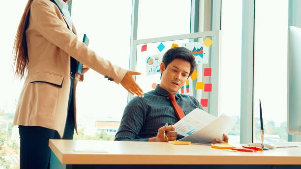 istock Unhappy business people dispute work problem at office 1284203976
