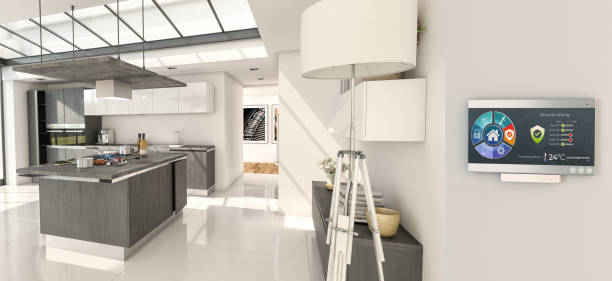 istock Home automation in contemporary kitchen 1284208658