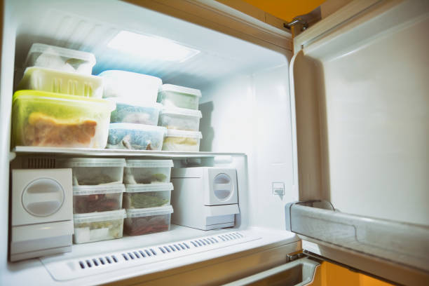 istock Deep Freeze Interior With Stacked Frozen Foods 1284211015