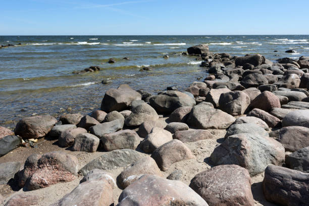 istock Large stones at Baltic sea shore 1284219544