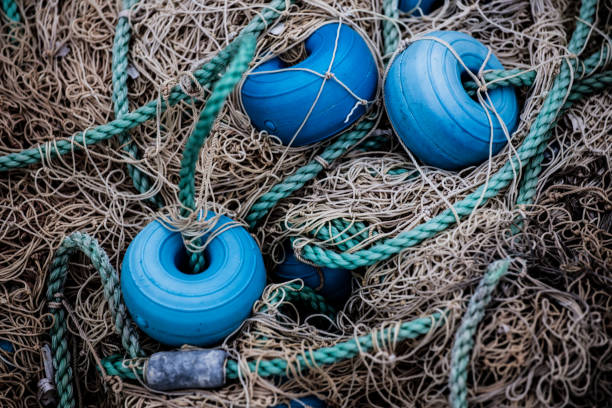 close-up of fishing net