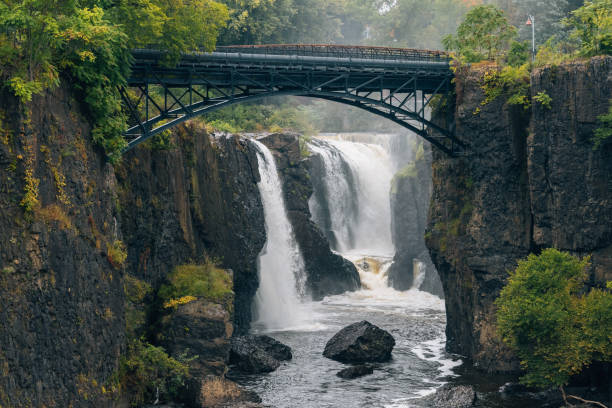 The Great Falls of the Passaic River in Paterson, New Jersey stock photo
